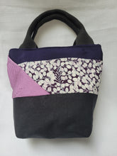 Load image into Gallery viewer, Purple Flowers Silk Tiny Tote
