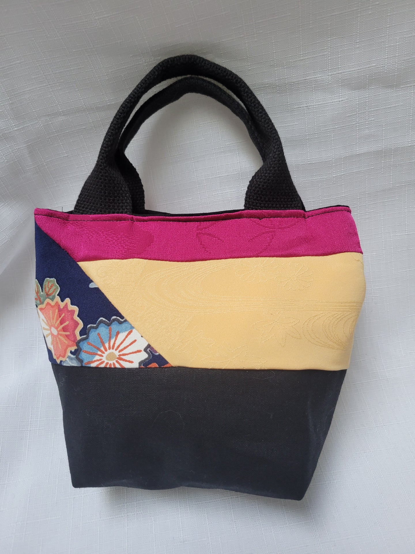 Splash of Fuschia Silk Tiny Tote