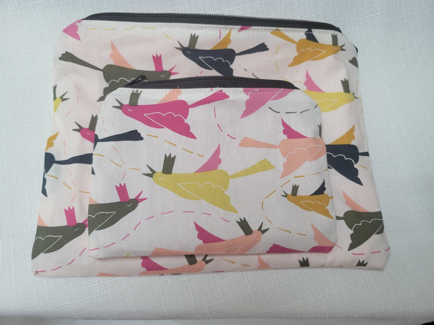 Cotton Rectangle Zip Pouches
