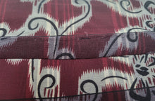 Load image into Gallery viewer, Burgundy and Bows Silk Infinity Scarf

